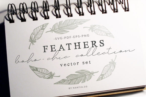 100 Boho-Chic Feathers Vectors - MegaPack for Branding & Packaging