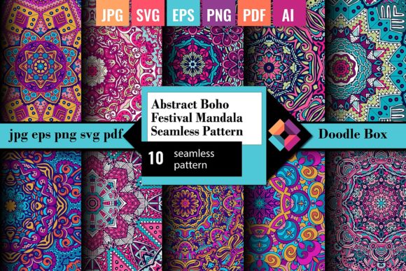 Abstract Boho Festival Mandala Patterns Review