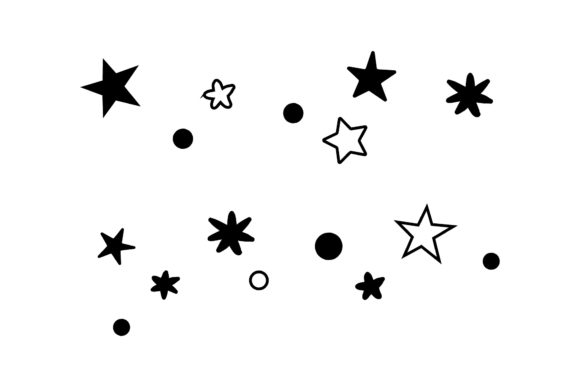 Christmas Decoration Stars Patterns for Branding and Packaging