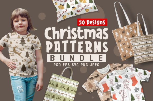 Christmas Seamless Patterns Bundle for Branding and Marketing
