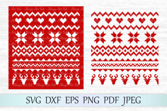 Christmas Sweater Pattern: A Graphic Design Asset for Crafts and Branding