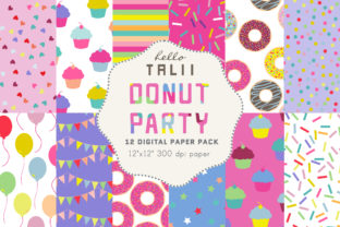 Donuts Digital Paper for Creative Design Projects