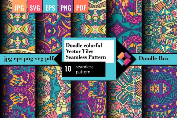 Doodle Colorful Vector Seamless Patterns Review