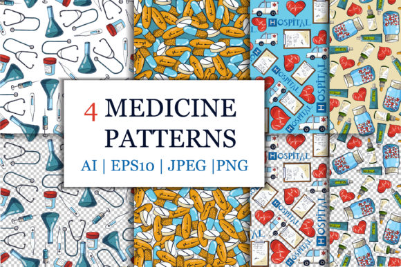 Doodle Medicine Patterns for Graphics and Creative Projects