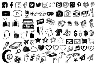 Doodle Style Icon Pack for Local Business Graphics