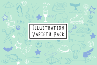 Illustration Variety Pack: A Graphic Design Asset for Creative Projects
