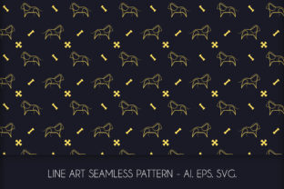 Line Art Lionsheep Seamless Pattern for Blog and Web Design
