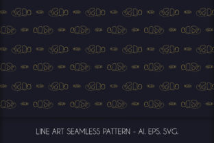 Line Art Nemo Seamless Pattern for Graphics and Patterns