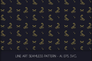 Line Art Snake Seamless Pattern for Graphic Design Projects