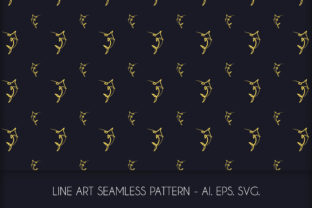 Line Shark Art Seamless Pattern for Blog Graphics and Patterns
