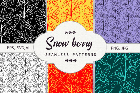 Snow Berry Seamless Patterns for Modern Branding and Graphics