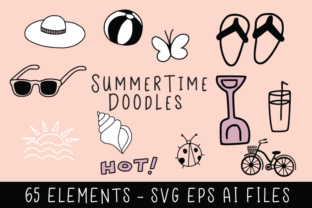 Summertime Doodles: A Graphic Design Asset for Bright Illustrations