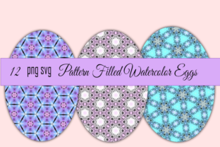 Watercolor Pattern Easter Eggs for Branding and Packaging