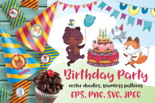 Woodland Birthday Animals Graphics for Digital Sellers
